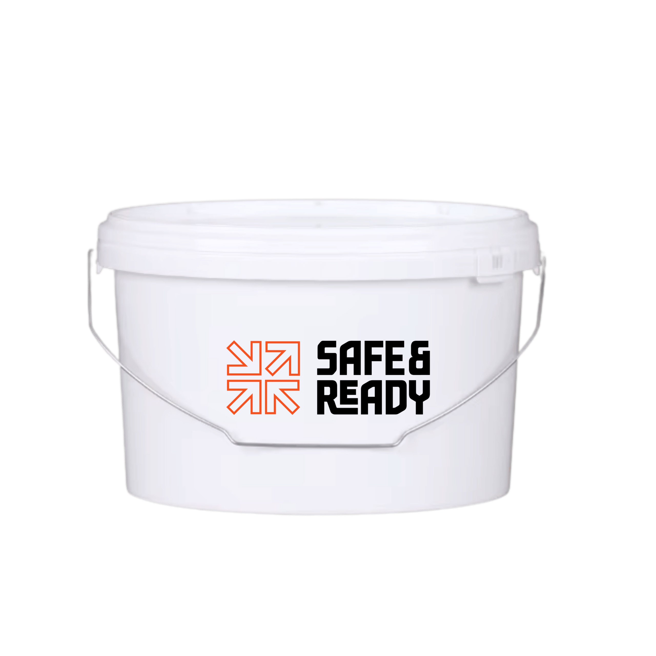 Witte plastic emmer 15 liter gebruikt voor opslag van drinkwater of foodbars