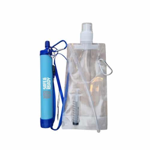 Personal waterfilter straw voor noodsituaties en outdoor, compact waterfilter om direct uit waterbron te drinken.