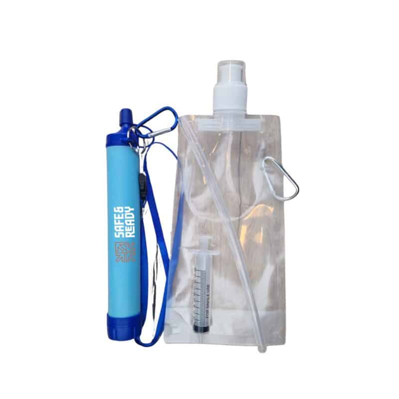 Personal waterfilter straw voor noodsituaties en outdoor, compact waterfilter om direct uit waterbron te drinken.