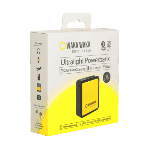 WakaWaka Power 10 powerbank 10.000 mAh Snelladen & Noodgebruik